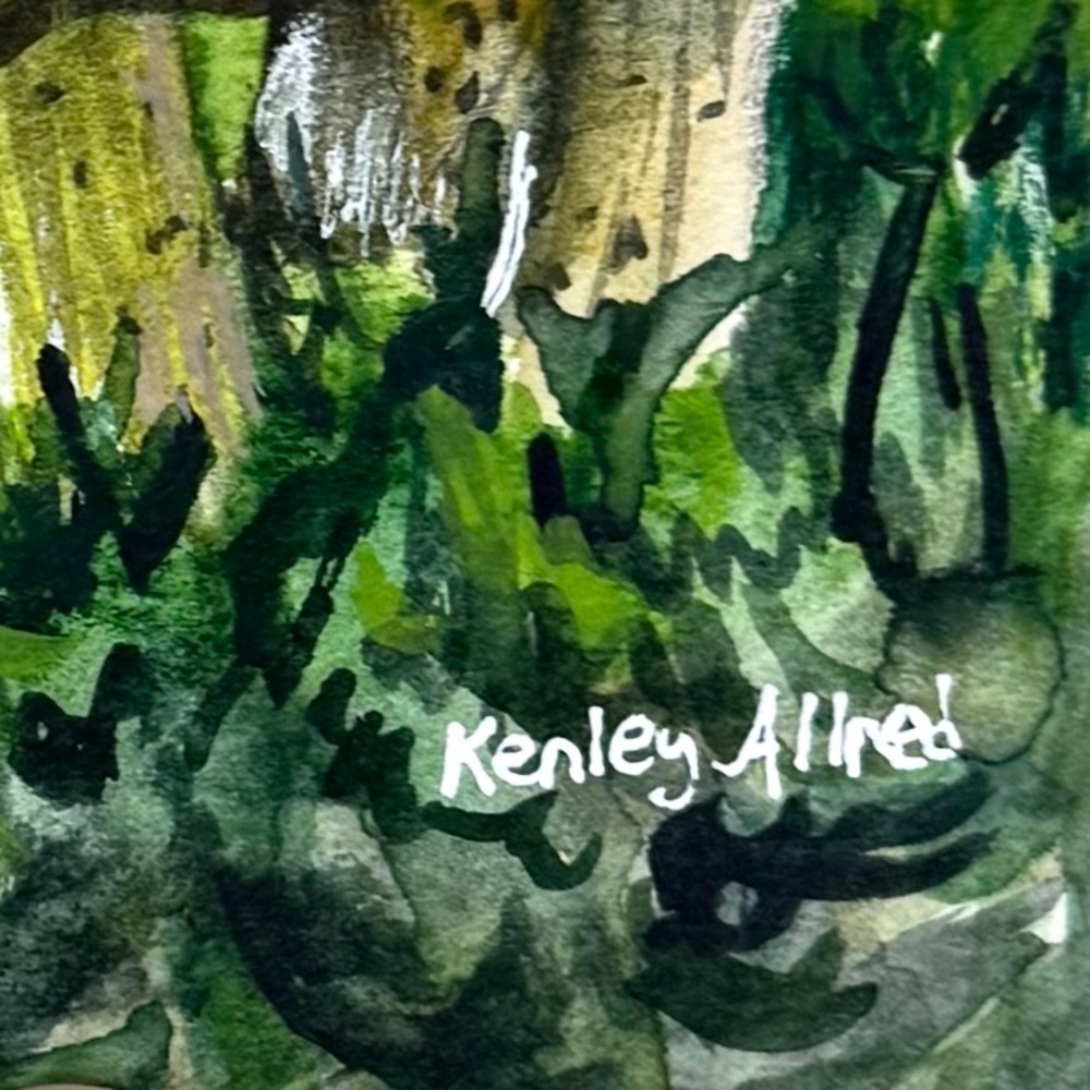 Original Art Mushroom Watercolor Painting On Paper Size 4”x6” - Picture 2 of 3